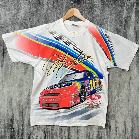 Chase Authentics Other - Vintage Nascar Shirt Mens Large Jeff Gordon AOP 90s Racing DuPont Front Back USA